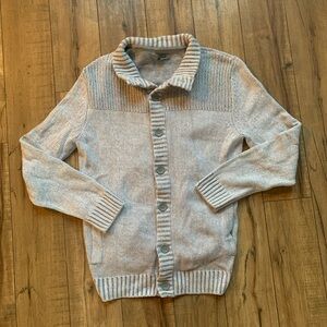 Method Men's Henley Sweater Long Sleeve Mock Neck Button Up M Light Gray